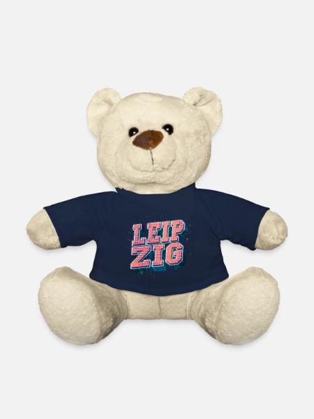 Leipzig Deutschland Stadt Schrift Vintage Retro - Teddy - French Navy