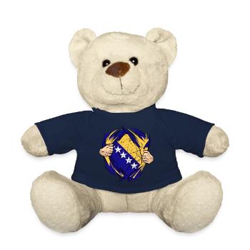 Proud Bosnian Bosniaks Bosnia Herzegovina - Teddy Bear - french navy - Front