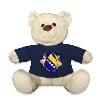 Proud Bosnian Bosniaks Bosnia Herzegovina - Teddy Bear - french navy - Front