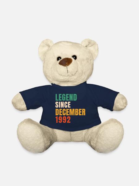 31st Birthday Legend Since December 1992 Gift - Teddy Bear - french navy