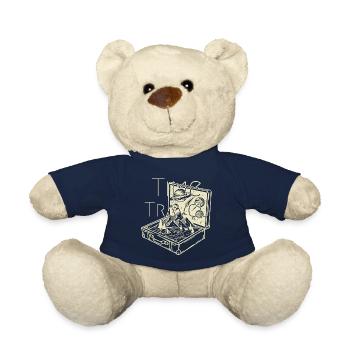 Time (to) Travel - Surrealistic Traveller Artwork - Teddy Bear - french navy - Front