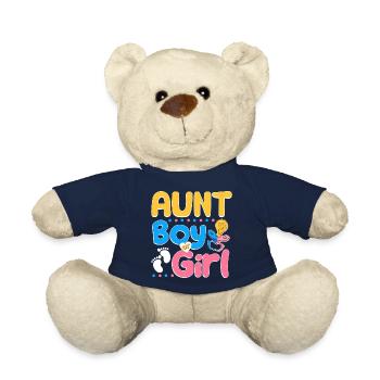 Pink or Blue Aunt Loves You Best Auntie Ever Aunt - Teddy - French Navy - Vorne