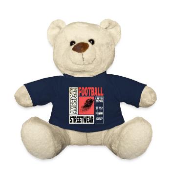 American Football Ball Spieler Vintage Retro USA - Teddy - French Navy - Vorne