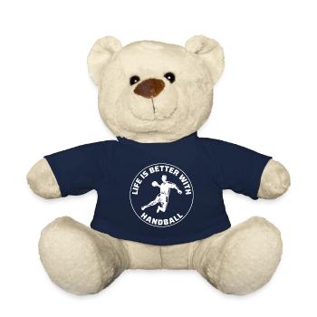 Handballspieler Sport Team Handballer Lustiger Spruch - Teddy - French Navy - Vorne