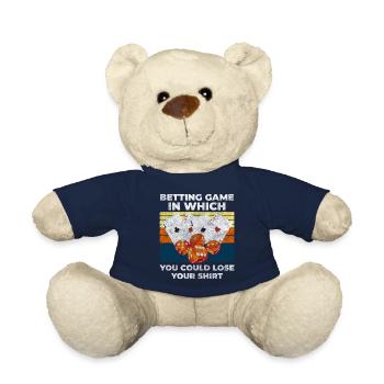 Jeu de cartes Jeu de Blackjack Coeur - Nounours - bleu marine - Devant