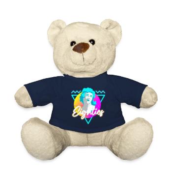 Musique des années 80 Nostalgie Enseignes au néon - Nounours - bleu marine - Devant