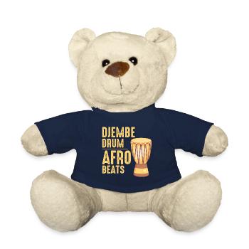 Djembe Player Drummer Music Drum Musician - Teddy Bear - french navy - Front