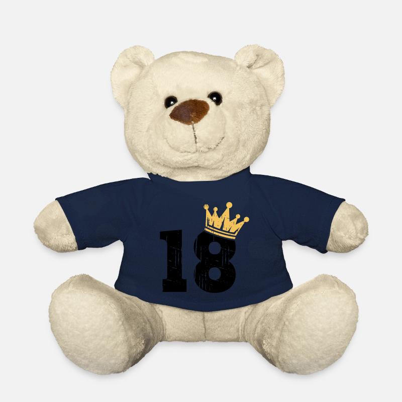 18 Crown 18th Birthday 18 years old - Teddy Bear - french navy