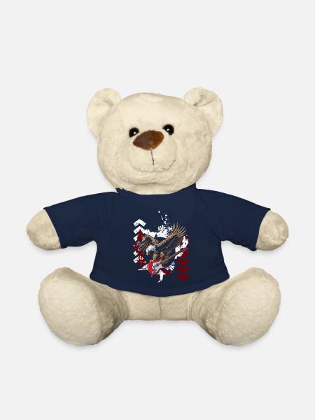 Trash Polka Trash Cool Black - Teddy Bear - french navy
