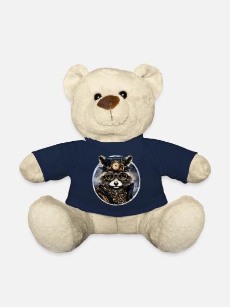 Raton laveur steampunk - Nounours - bleu marine