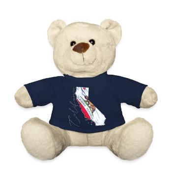 Californie (États-Unis) | Drapeau réel | Flag Map Script - Nounours - bleu marine - Devant