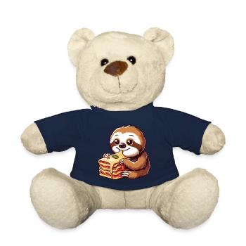 Le paresseux aime les lasagnes italiennes - Nounours - bleu marine - Devant