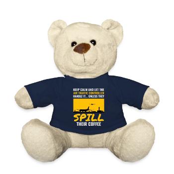 Air Traffic Coffee Controller ATC Aviation Humor - Teddy Bear - french navy - Front
