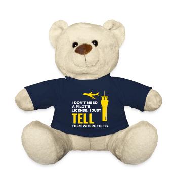 Air Traffic Controller ATC Aviation Humor Airplane - Teddy Bear - french navy - Front