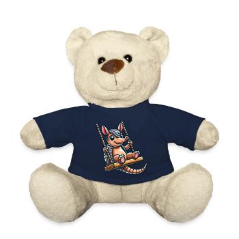 Funny Armadillo Swing Cartoon Playground - Teddy Bear - french navy - Front