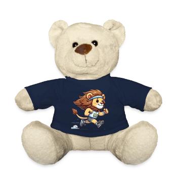 Cute Marathon Runner Lion - Teddy - French Navy - Vorne