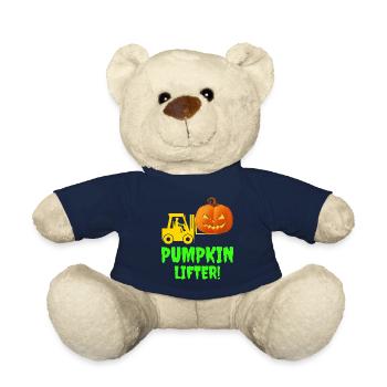 Halloween Gabelstapler Fahrer Kürbisheber - Teddy - French Navy - Vorne