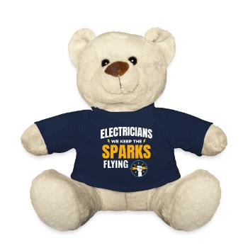 Electrician Humor Electrical Technician Engineer - Teddy Bear - french navy - Front