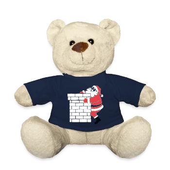Weihnachtsmann Silhouette Minimalistischer Stil - Teddy - French Navy - Vorne