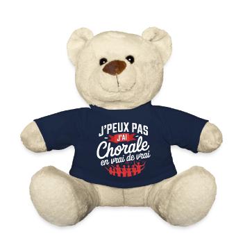 j peux pas j ai Chorale En vrie de vraie - Nounours - bleu marine - Devant