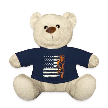Baumpfleger Flagge Wald Holzfäller Geschenk - Teddy - French Navy - Vorne