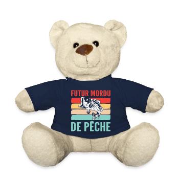 Fishing Enthusiast for Baby - Teddy Bear - french navy - Front