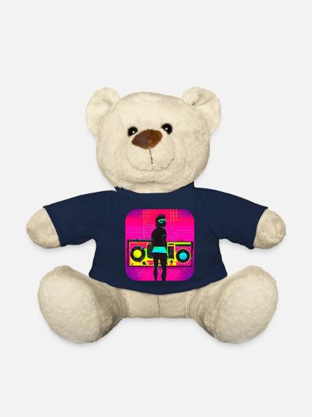 80s Radio Retro Vintage - Teddy Bear - french navy