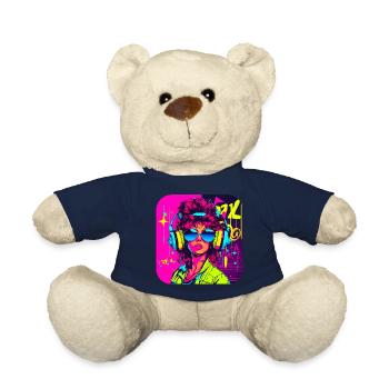 80er Party Vintage Mottoparty Ikone - Teddy - French Navy - Vorne