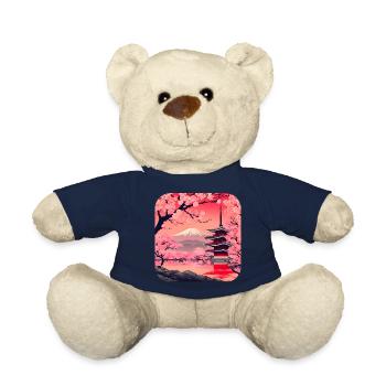Asien Kirschblüte Tempel Urlaub - Teddy - French Navy - Vorne