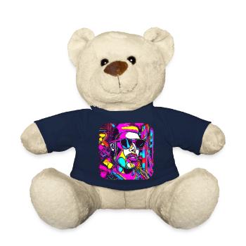 Neon Style UV Glow Party Trend - Teddy - French Navy - Vorne