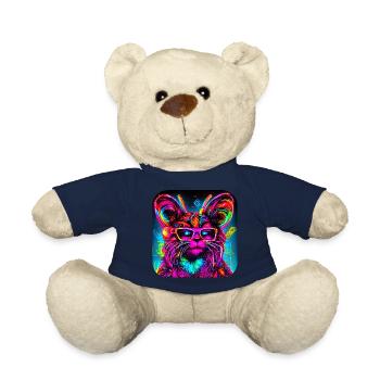 Neon Cyberglow UV Abstrakt Style - Teddy - French Navy - Vorne