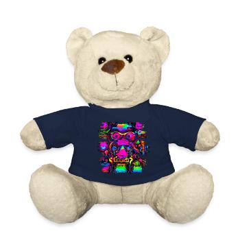 Neon Party UV Elektro House Style - Teddy - French Navy - Vorne