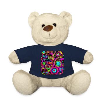 Neon Style Creative House Party Glow - Teddy Bear - french navy - Front