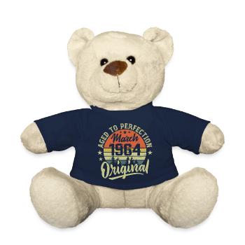 Rétro Mars 1964 Cadeau Mars 1964 Né en Mars 1964 - Nounours - bleu marine - Devant