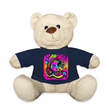 Neon Abstract Style Trend Glow Party - Teddy Bear - french navy - Front