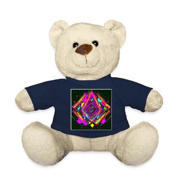 Neon Abstract Style Trend Glow Party - Teddy Bear - french navy - Front