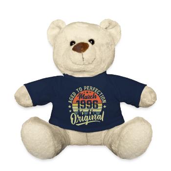 Cadeau Mars 1996 Né en Mars 1996 Rétro Mars 1996 - Nounours - bleu marine - Devant
