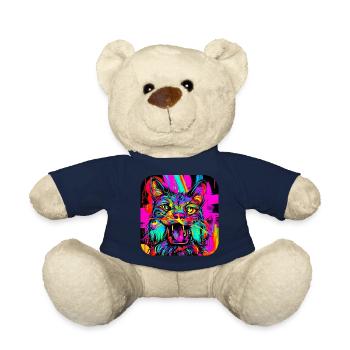 Neon Colors Colorful Creative Style Glow - Teddy Bear - french navy - Front