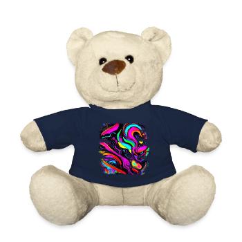 Neon Colors Colorful Creative Style Glow - Teddy Bear - french navy - Front