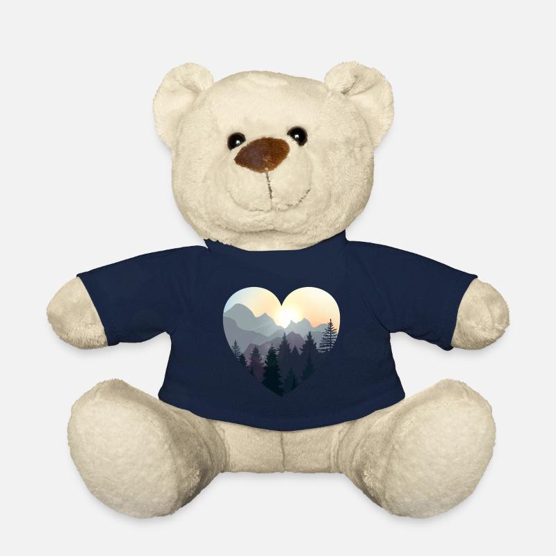 Liebe die Natur. Berge, Wald, Camping Geschenk - Teddy - French Navy