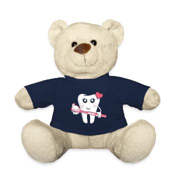 Liebe Herz Zahnarztpraxis Art Zahnbürste - Teddy - French Navy - Vorne