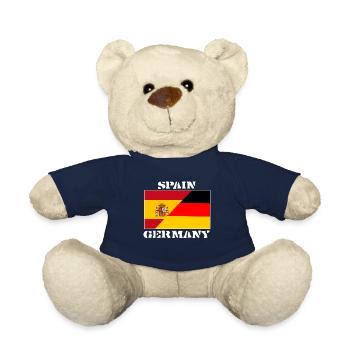 Allemagne Espagne,Germany Spain,friendship Shirt - Nounours - bleu marine - Devant