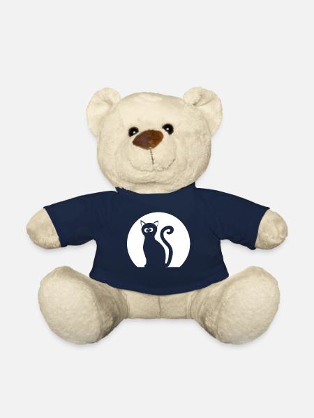 Cat in the full moon - Teddy Bear - french navy