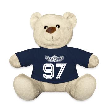 97 Number crown - Teddy Bear - french navy - Front