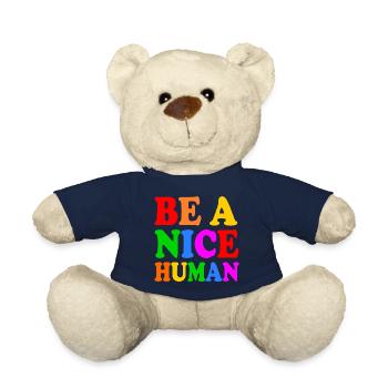 Be a nice human - Teddy Bear - french navy - Front