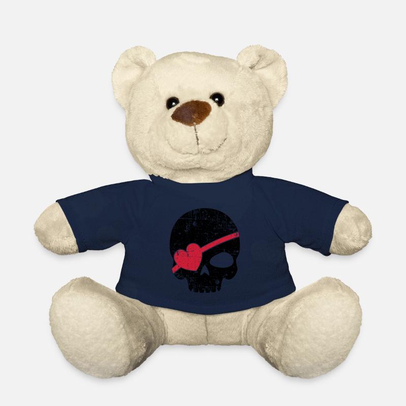 Pirat Augenklappe Liebe Herz Geschenk - Teddy - French Navy
