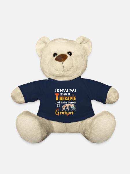 je n'ai pas besoin de thérapie escalade. grimper - Nounours - bleu marine