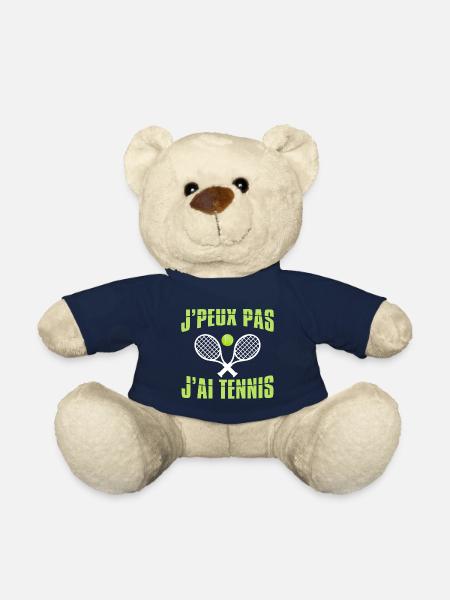 j'peux pas j'ai tennis. Humour fans de Tennis - Nounours - bleu marine