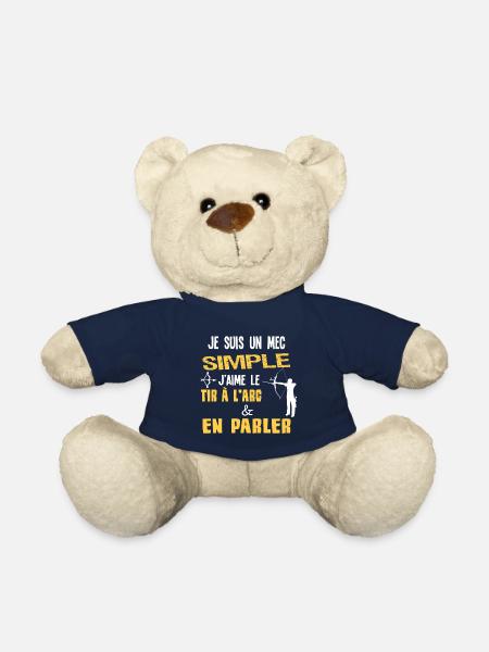 Je suis un mec simple, Humour Tir à l'arc. - Nounours - bleu marine