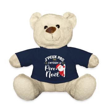 J'peux pas Humour père noël idée cadeau drôles - Nounours - bleu marine - Devant